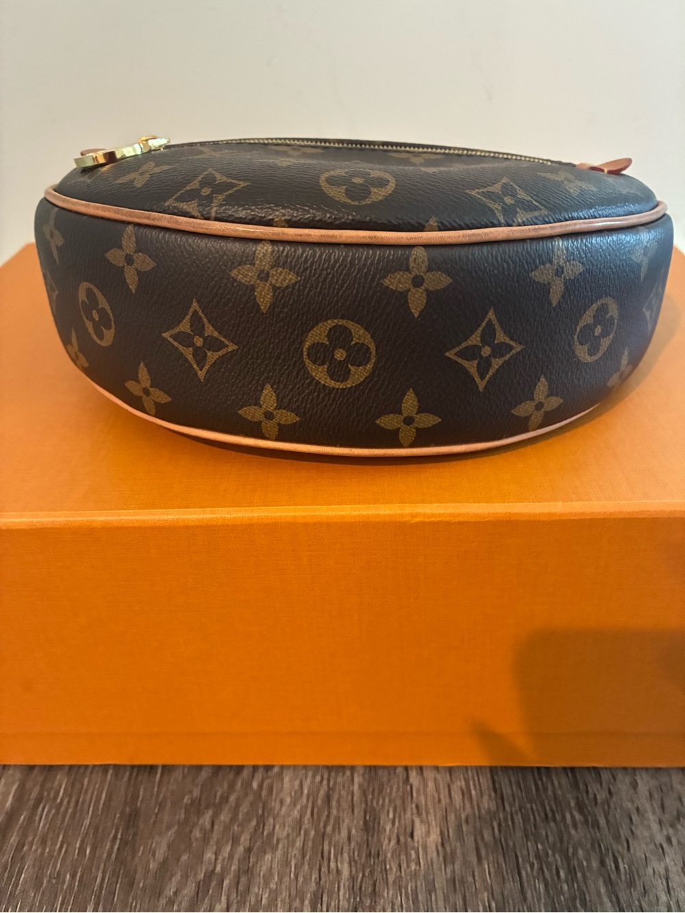 Louis Vuitton Monogram Crescent Shoulder Bag with Gold Chain - Picture 8 of 12